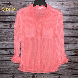 Maurices cuffed long sleeve button down shirt